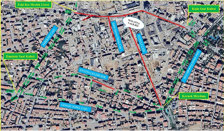 Malatya'da Yarın  Bu Caddeler  Kapalı Olacak.