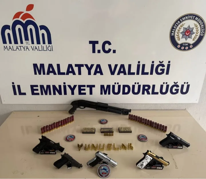 Malatya’da Ruhsatsız Silah Operasyonu: 2 Şüpheli Gözaltında