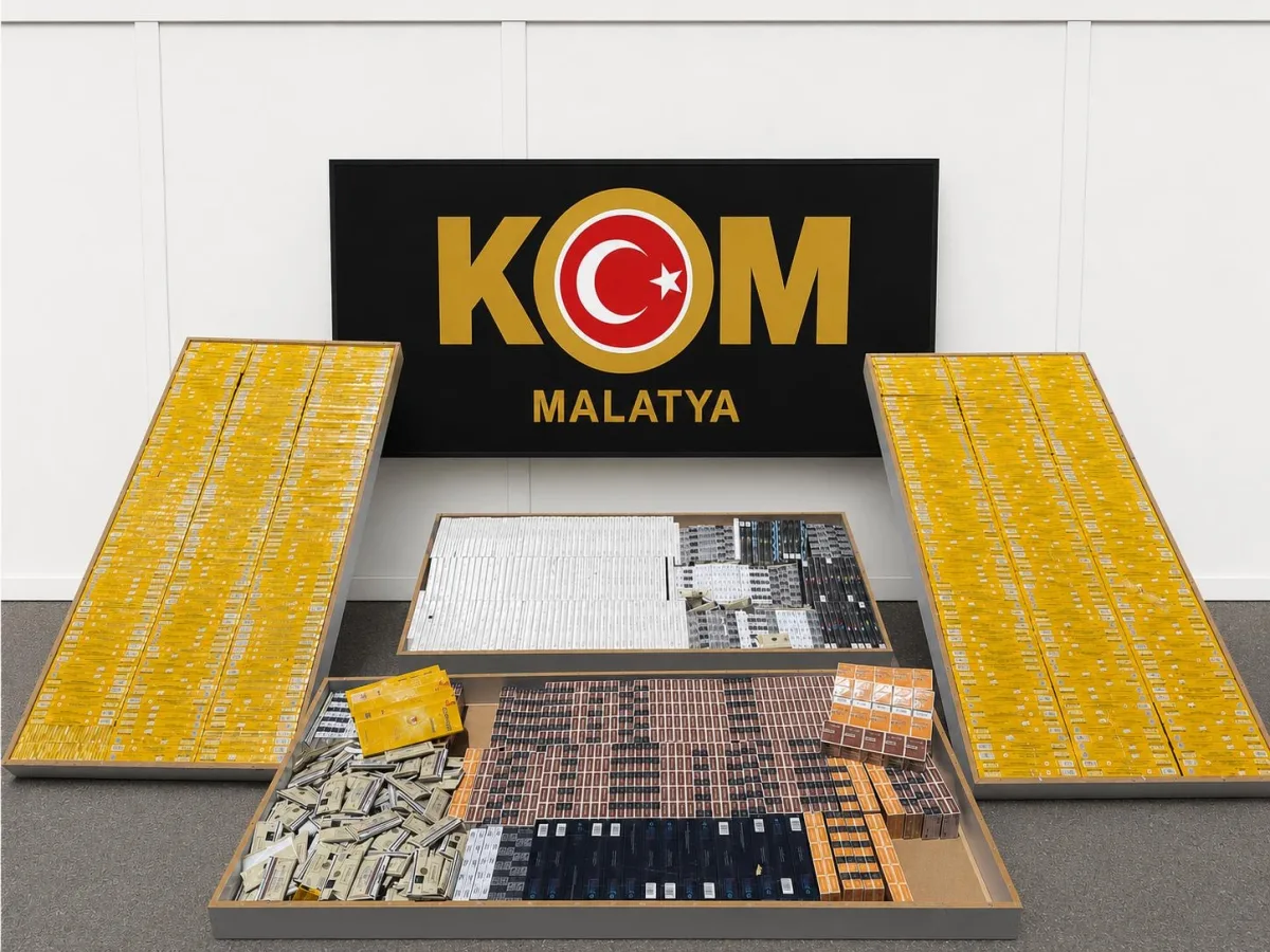 Malatya'da Kaçak Tütün: 7 Bin 330 Paket Kaçak Sigara Ele Geçirildi