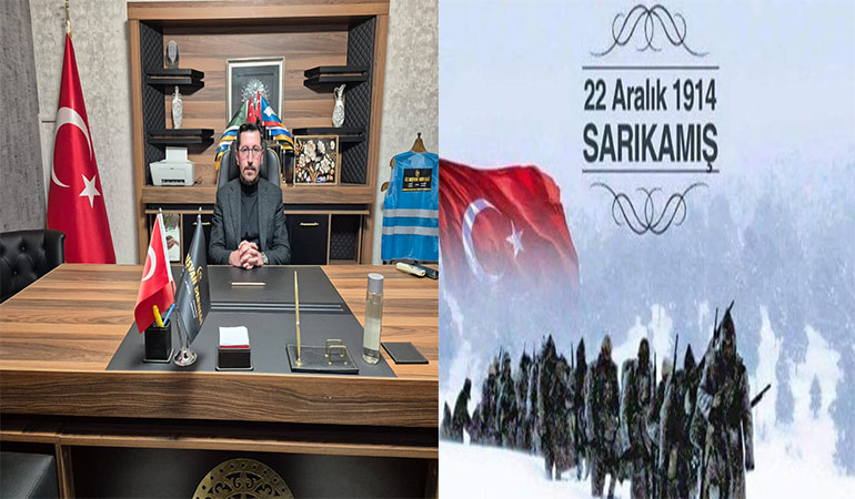 Başkan Özarslan Sarıkamış Harekatı'nın 111. Yıl Dönümü Anma Mesajı