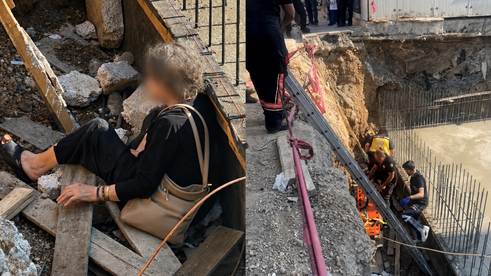 Kaldırımda Yürüyordu, Bir Anda İnşaat Çukuruna Düştü