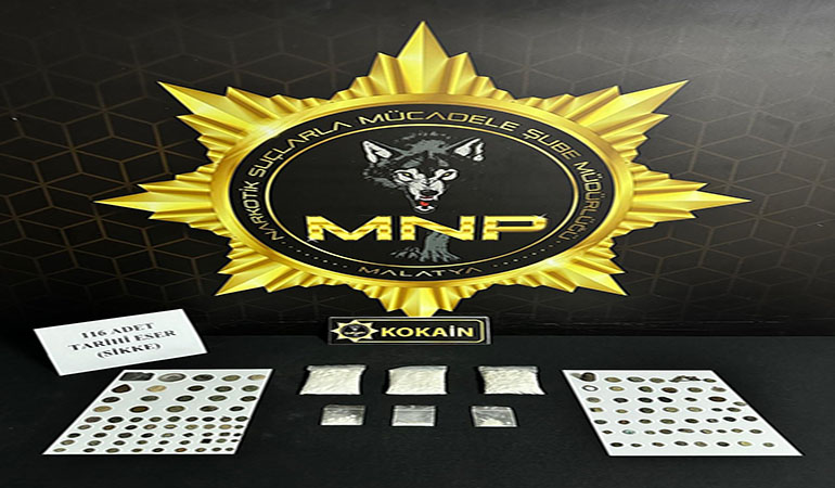 Malatya’da Narkotik ve Tarihi Eser Operasyonu: 1 Şüpheli Tutuklandı