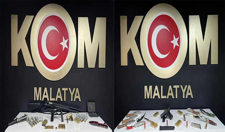 Malatya’da Ruhsatsız Silah Operasyonu: 4 Şüpheliye Yasal İşlem