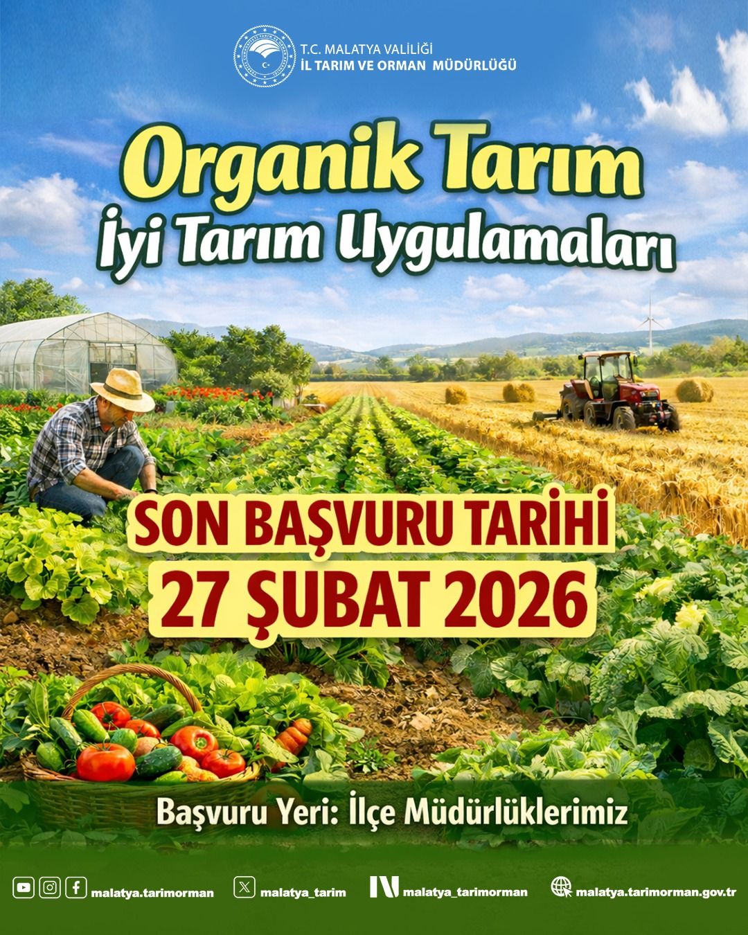 Malatyalı Üreticilere Destek Başvurusu Çağrısı