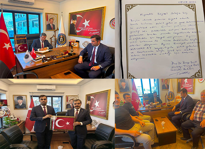 Turgut Özal Üniversitesi Rektörü Bentli, EMŞAV Anıt Defterine İmzasını Attı