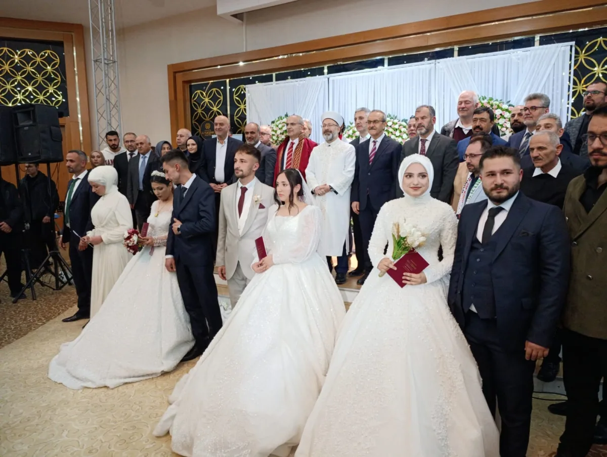Depremzede çiftlere toplu nikah