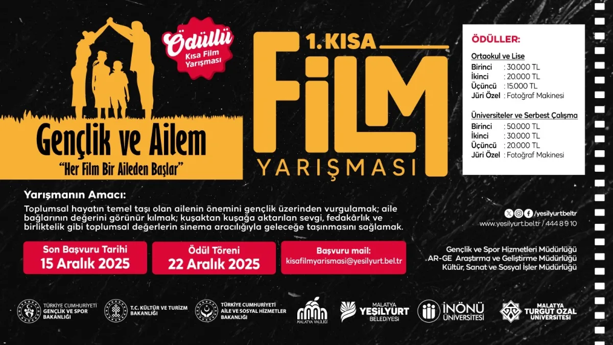 1. Kısa Film Festivali’nde Son Başvuru 15 Aralık!