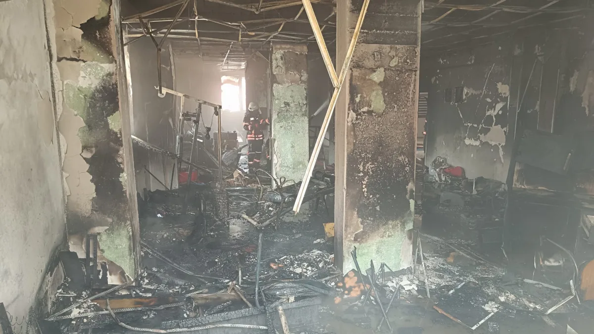 Tecde’de Spor Salonunda Yangın Çıktı.