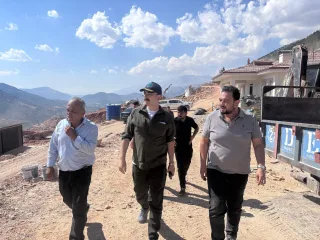 Kaymakam Sungur Kırsal Konutlarda Çalışmaları Yerinde Gördü